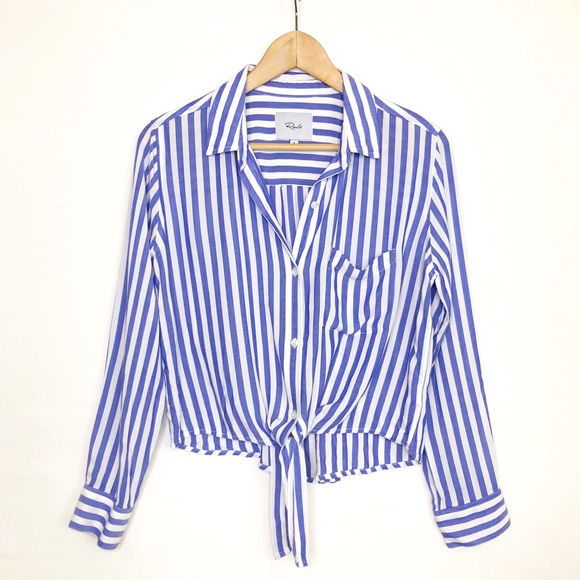 Rails striped button-down tie waist shirt - Picture 1 of 10
